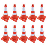 Kit 10 Cone De Sinalização Emborrachado 75cm Nbr 15071 Obra