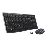 Combo Teclado / Mouse Logitech Mk270 Inalambrico Negro