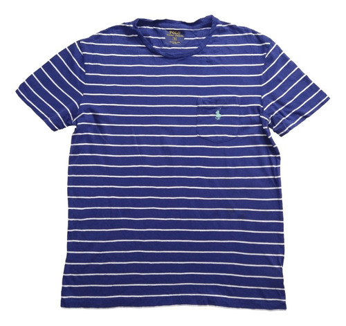 Playera Ralph Lauren Azul Rayada S