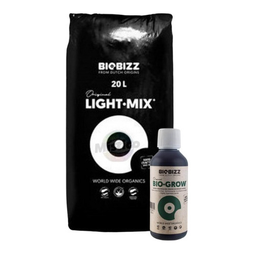 Sustrato Bio Bizz  Light Mix 20lt + Bio Grow 250ml Biobizz 