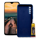 Kit Tela Frontal Display Compatível Galaxy A50 + Case + Cola