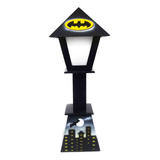 Luminária Batman Torre Artesanal Geek Decoração De Mesa