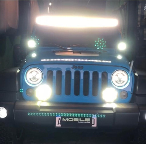 ptica 7 PuLG Faro Led P / Jeep Wrangler Ika F100 Willy Foto 5