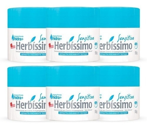 Desodorante Creme Herbissimo Sensitive 55g C/6