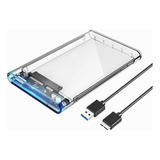 Kit Atacado 10 Case Usb 3.0 Hd Externo Transparente Notebook