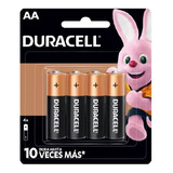 Pilha Duracell Alcalina Aa 4unidades