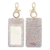 Porta Tarjeta Identificativa De Kate Spade, Multi Glitter