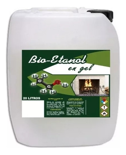 Bioetanol En Gel 20 Litros Chimenea Ecológica Samovares.