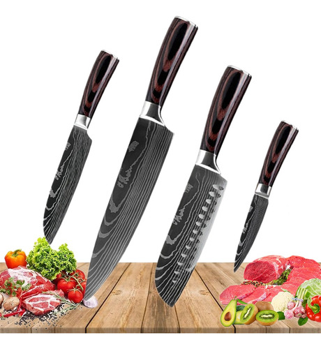 Cuchillo De Chef Profesional, Juego De 4