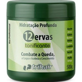 Mascara De Cabelo 12 Ervas Hidratação Profunda 500g