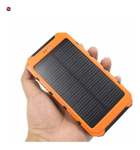 Bateria Portatil Externa 20.000 Mah 2 Usb Solar Powerbank Color Negro