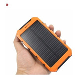 Bateria Portatil Externa 20.000 Mah 2 Usb Solar Powerbank Color Negro