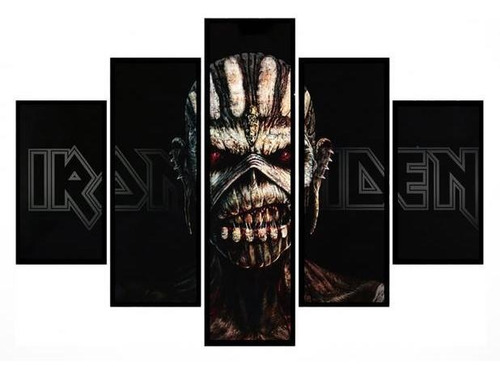 Quadros Mosaico Iron Maiden 5 Peças