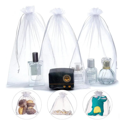 100pz Bolsas De Regalo Organza Cordón 20x30cm Para Bodas | MercadoLibre