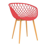 Kit 4 Cadeiras Clarice Sidera Para Sala De Jantar E Cozinha Cor Da Estrutura Da Cadeira Vermelho
