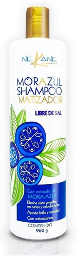 Shampoo Matizador Mora Azul Nekane 960 G Rubios Canas