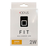 Balizador De Parede Fit 2w 3000k Preto Bivolt - Opus