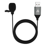 Microfone De Lapela Usb Maono Au-ul10 Premium Profissional Cor Prateado