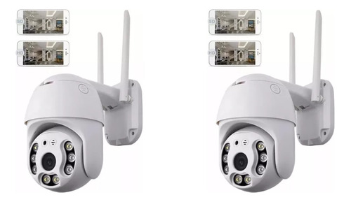 2 Camaras Domo Ip Wifi Hd1080p Seguimiento Inteligente 