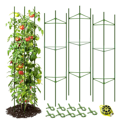 Growneer - Paquete De 3 Jaulas De Tomate Para Jardín,