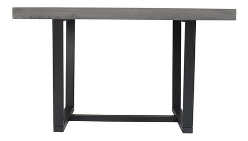 Mesa De Comedor Rústica De Madera Maciza Color Gris