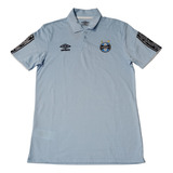 Camisa Umbro Grêmio Viagem 2020 Azul Celeste Com Gola Tam P