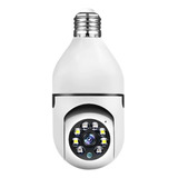 Camera Wifi Lampada Segurança 360° Ip Full Hd Visão Noturna