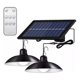 Lampara Solar Doble Colgante 240w Plafon + Control