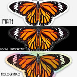 12 Pzas Sticker Mariposa Monarca Calcomania Pegatina