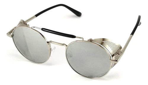 Gafas De Sol Steampunk Vintage Retro Goth Plateado Unisex