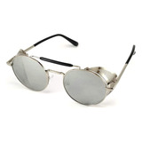 Gafas De Sol Steampunk Vintage Retro Goth Plateado Unisex