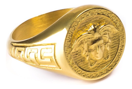 Anillo Versace - Enchapado En Oro - Calidad Premium