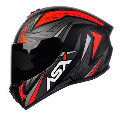 Capacete Axxis/asx Draken Vector Fosco Cinza + Viseira Fumê