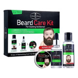 Kit Cuidado Y Crecimiento De La Barba Shampoo Bálsamo Aceite