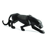 Escultura Leopardo Pantera Em Poliresina Mart 60cm Preta