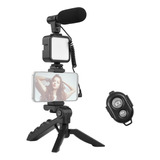 Kit De Videoblog For Teléfono Andoer Con Trípode De Mesa Y .