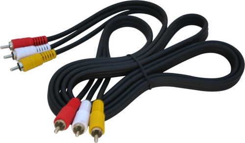 Puntotecno - Pack X 2 Cable Audio Video Rca 3x3 1,5 Mts