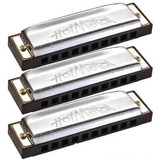 Armonica Hohner Hotmetal Pack X 3 Unid. C Do / G Sol / A La