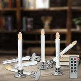 Velas Eléctricas Con Temporizador Remoto, 6 Uds.