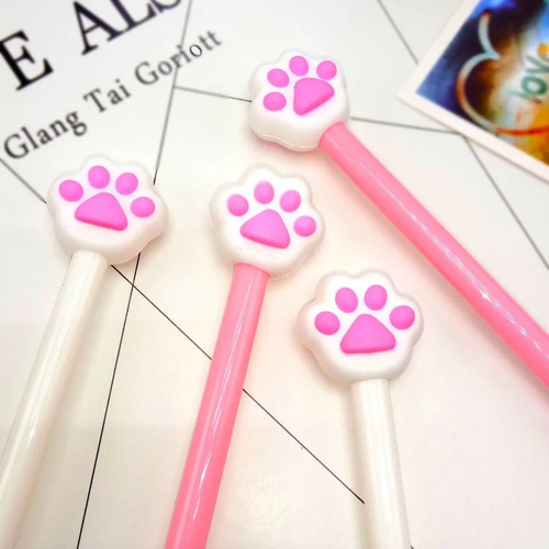 Plumas Kawaii Patita De Gato Boligrafo Pata De Gato 12pz