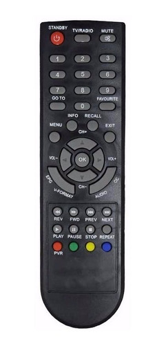 Controle Remoto - Conversor De Tv Digital Aquário Dtv-8000