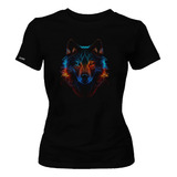 Camiseta Dama Mujer Lobo Art Inp Dbo2