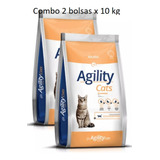 Oferta Combo 2 Bolsas Agility Gato  Adulto X 10 Kg (20 Kg)