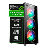 Computador Gamer Intel Core I7 3770 Rtx 3050 Ram 8gb 240gb