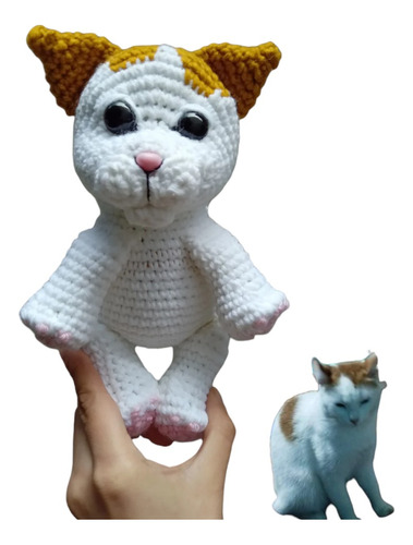 Muñeco Mascota Personalizado. Amigurumi Tejido Crochet Gato