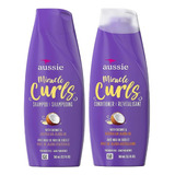 Shampoo E Condicionador Aussie Miracle Curls Coco E Jojoba 