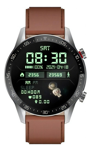 Relógio Esportivo Blulory Glifo G6 Pro Bluetooth Ligação Voz Cor Da Caixa Prata Cor Da Pulseira Marrom