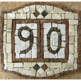 Números Residenciais Em Mosaico Moldura 1 30x40
