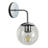 Aplique Vintage Transparente Apto Led Acero E-27 Luz Desing 