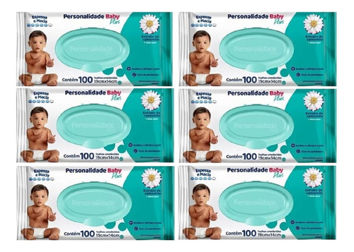 Kit 06 Toalha Umed. Personalidade Baby Plus 100un - Eurofral